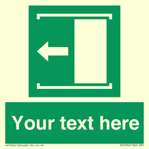 Custom Slide to Open Sign